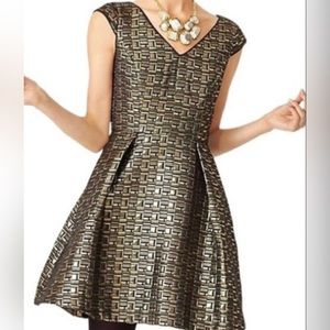 Kate Spade Saturday Baroque brocade black/gold dress